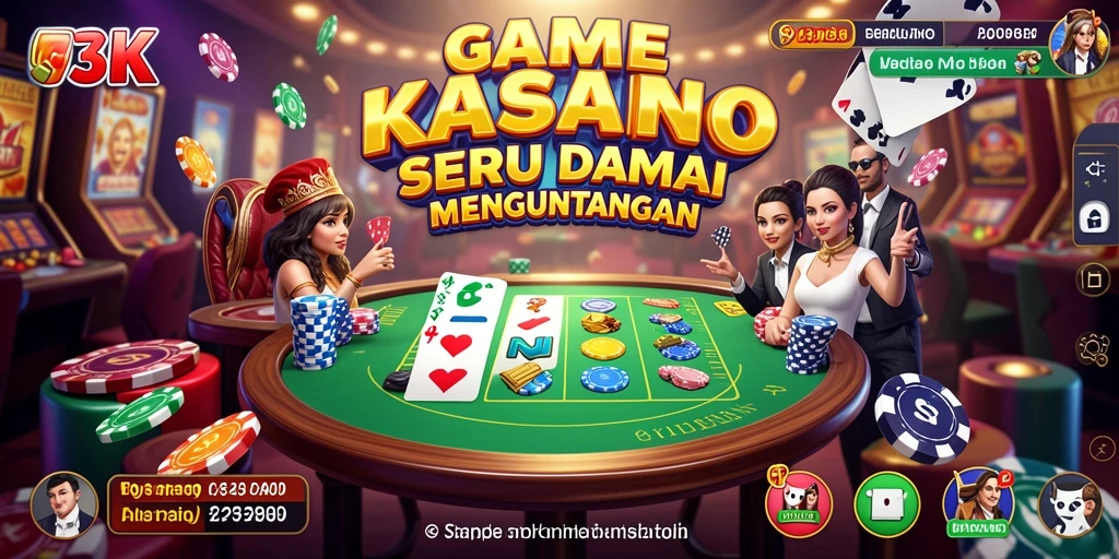 Tampilan gameplay Kasino yang menegangkan dan mengasyikkan di 73K.