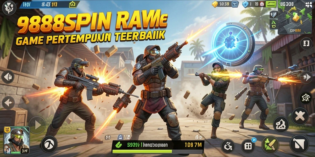 Screenshot gameplay <strong>988SPIN</strong> menampilkan aksi pertempuran yang intens dan seru.