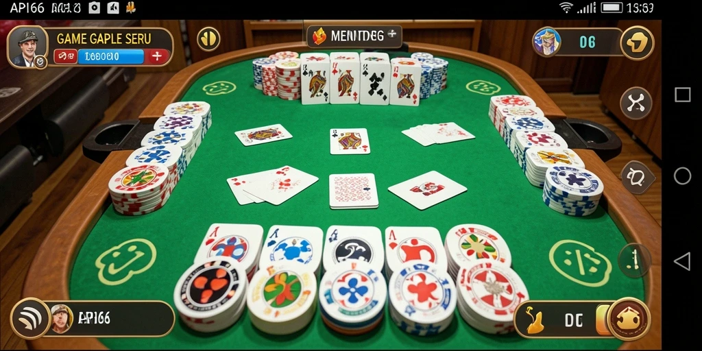Tampilan gameplay gaple yang seru dan interaktif