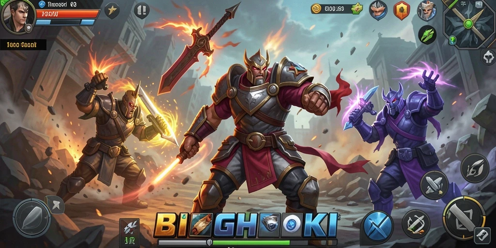 Tampilan permainan BIGHOKI dengan aksi strategi yang mendebarkan.