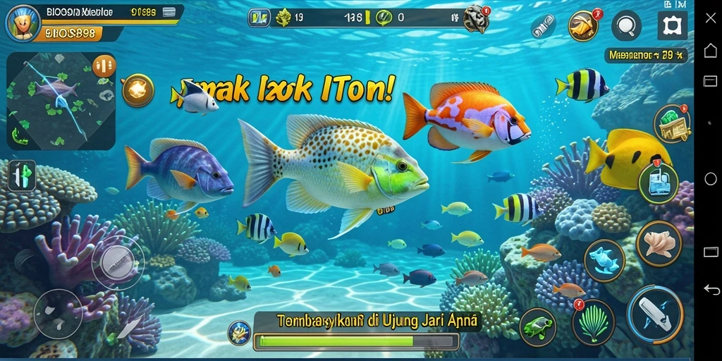 Tampilan gameplay seru dalam BOS898 dengan aksi tembak ikan.