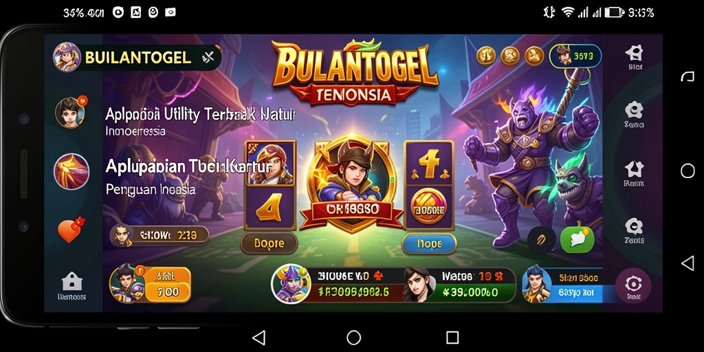 Tampilan antarmuka utama aplikasi BULANTOGEL yang informatif dan menarik.