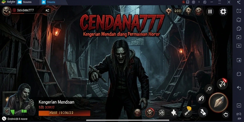 Tampilan gameplay CENDANA777 yang menyeramkan dan mendebarkan.