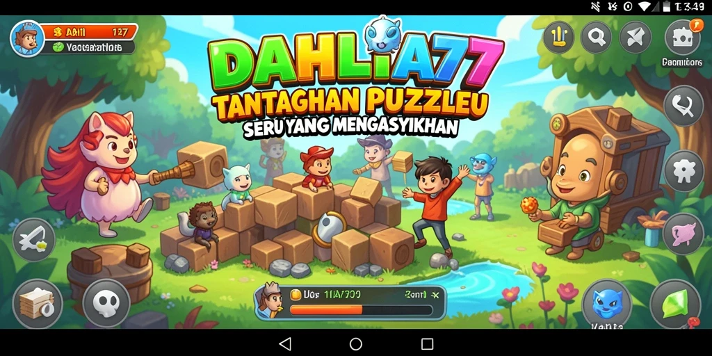 Screenshot gameplay <strong>DAHLIA77</strong> menampilkan tantangan puzzle yang menegangkan.