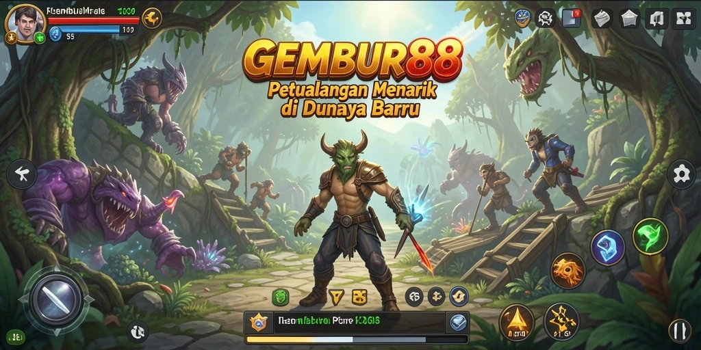 Tampilan gameplay seru dalam petualangan GEMBUR88 yang penuh tantangan.