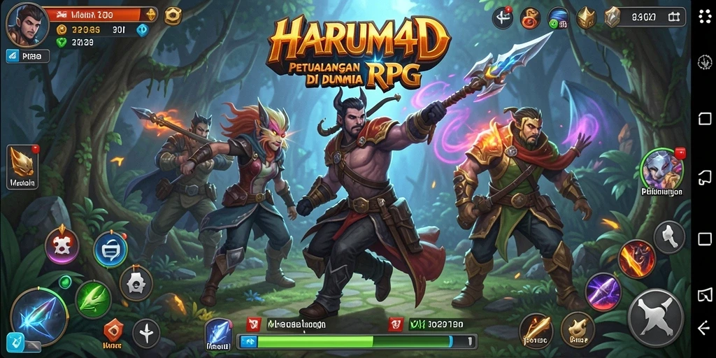 Tampilan menarik dari gameplay RPG HARUM4D.