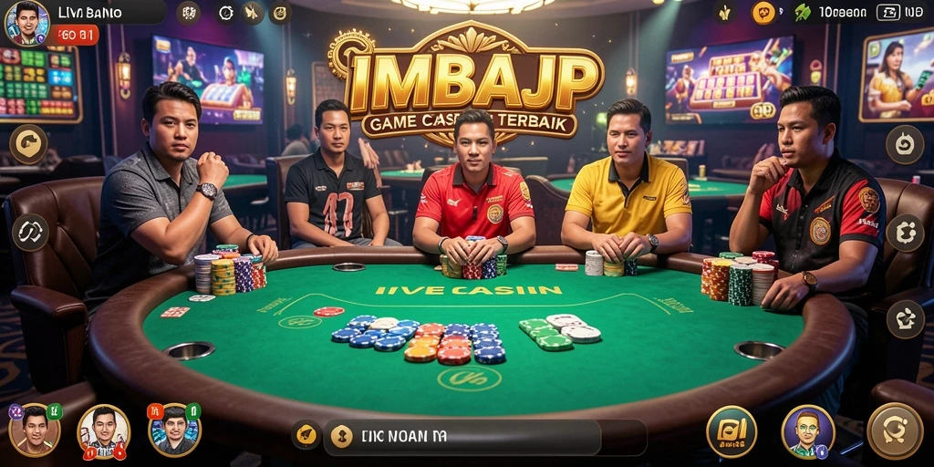 Tampilan gameplay Live Casino yang mendebarkan dari IMBAJP.
