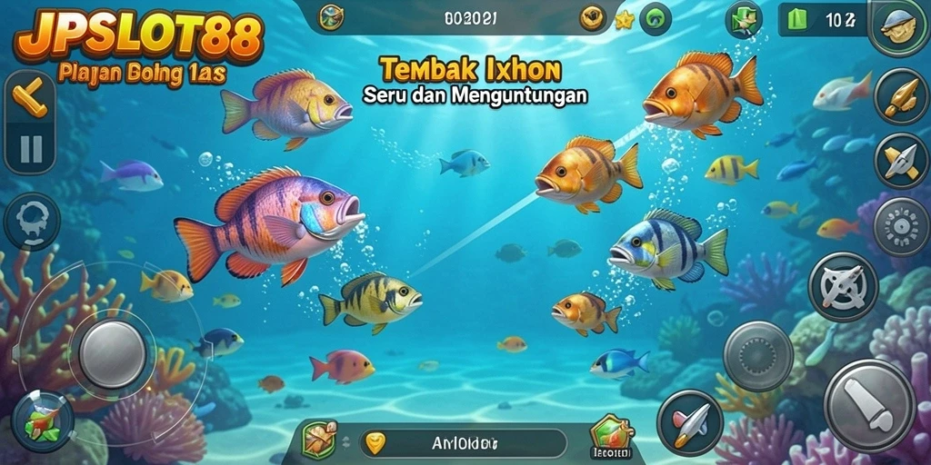 Tampilan gameplay menarik Tembak Ikan di JPSLOT88.