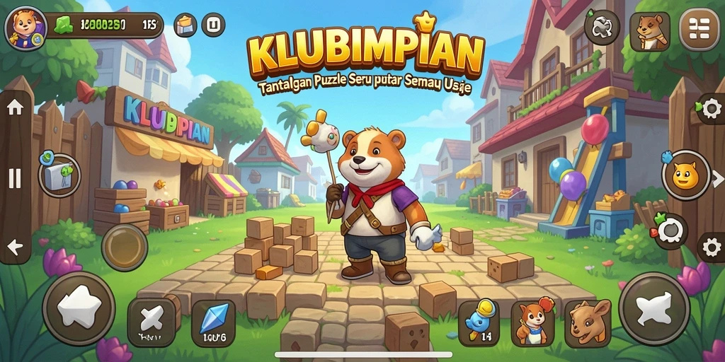 Tampilan gameplay seru dan menantang dari KLUBIMPIAN.
