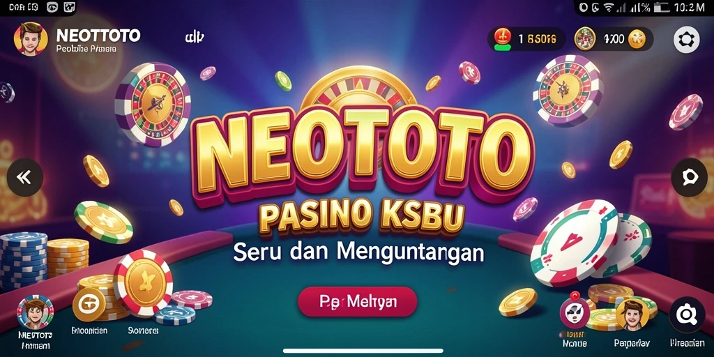 Tampilan gameplay NEOTOTO yang menampilkan slot dan permainan meja.