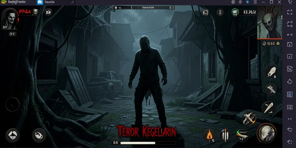 Screenshot utama PP444 menampilkan suasana gameplay yang menyeramkan.