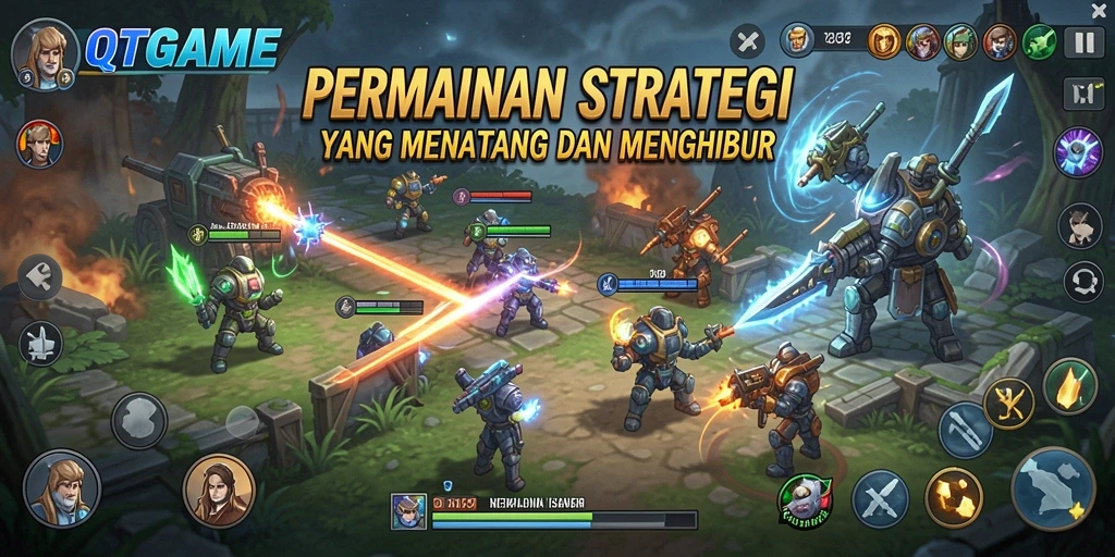 Tampilan gameplay QTGAME yang menakjubkan dan mendalam.