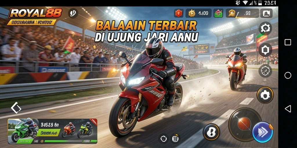 Tampilkan balapan motor yang seru dan mendebarkan dengan ROYAL88.