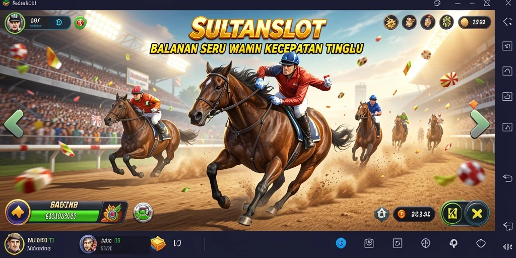 Tampilan gameplay racing yang mendebarkan di SULTANSLOT.
