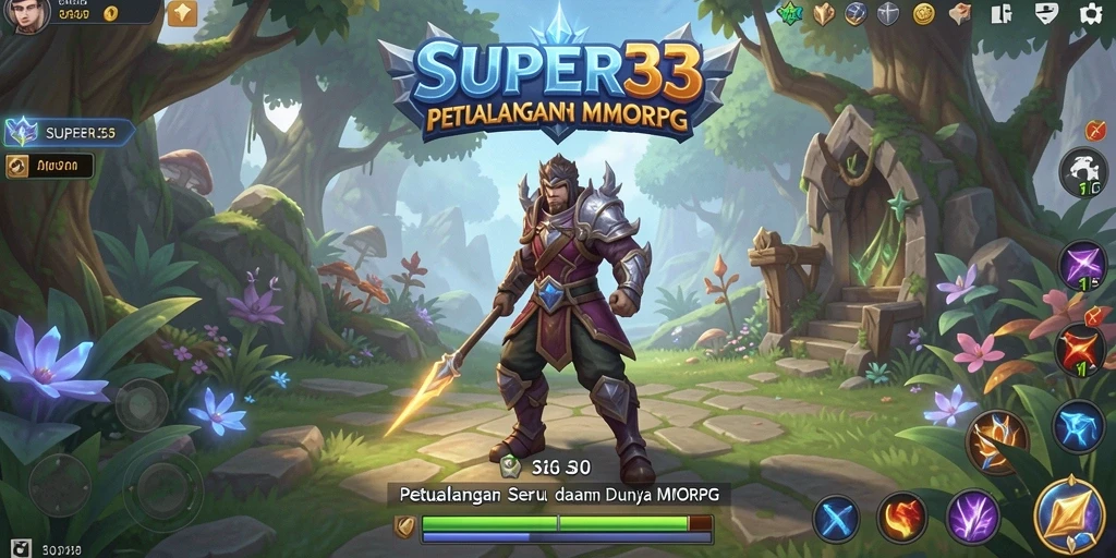 Gameplay SUPER33 yang seru dan interaktif dalam dunia MMORPG.